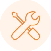 icon of a screwdriver and wrench that might be used to repair and AC System
